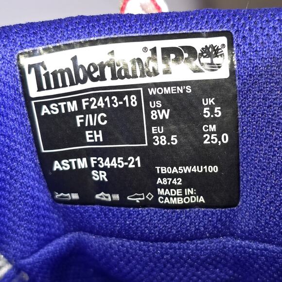 Timberland PRO Radius Composite Safety Toe (White/Multi) Women's Shoes Size 8W - Picture 7 of 8